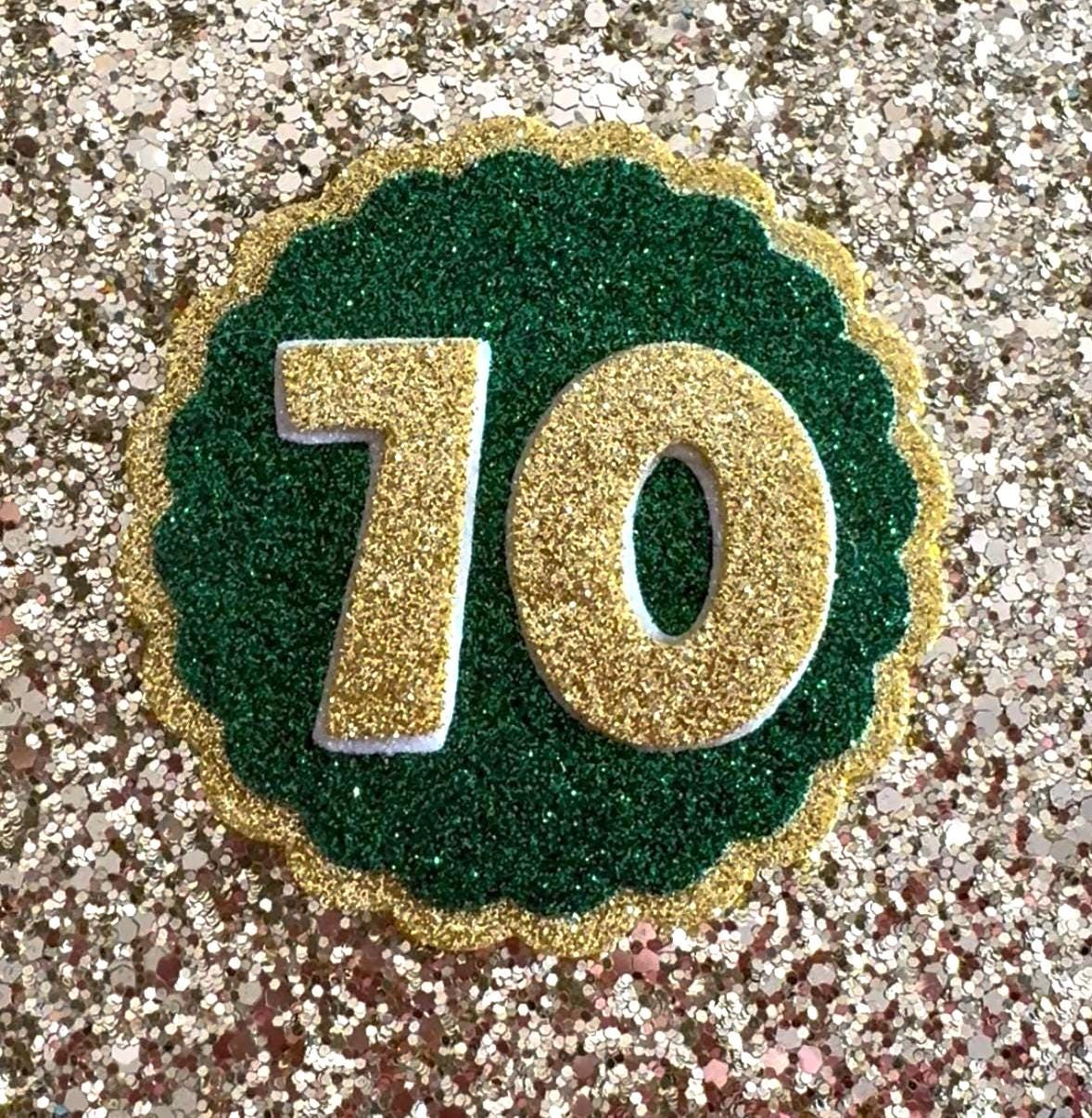 Glitter Milestone Birthday Badge: Handmade Celebration Pin