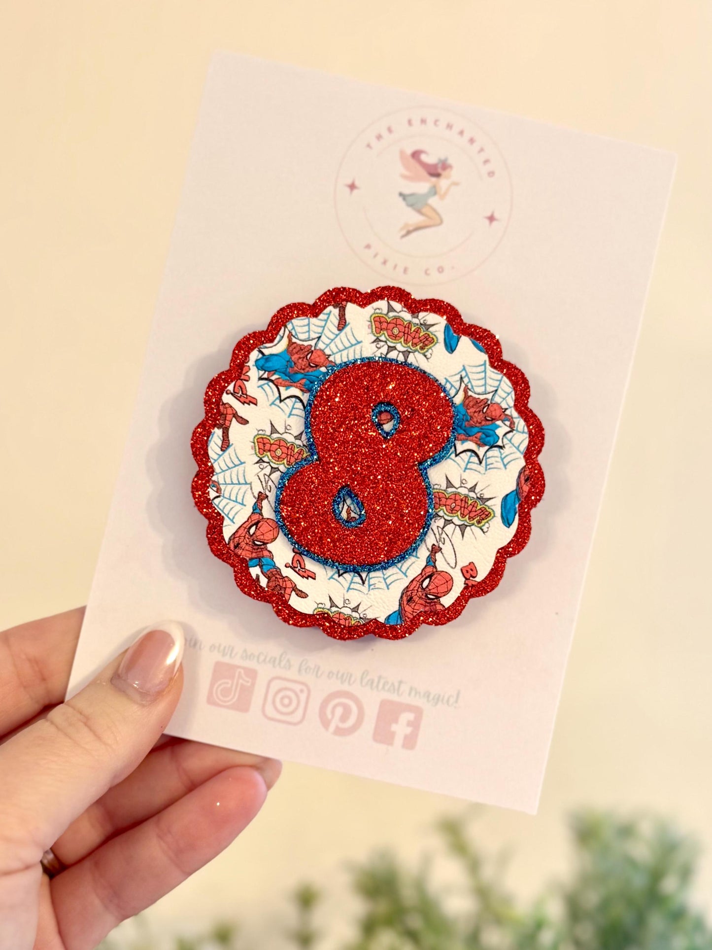 Spiderman Inspired Birthday Badge, Superhero Party Accessory - Any Age