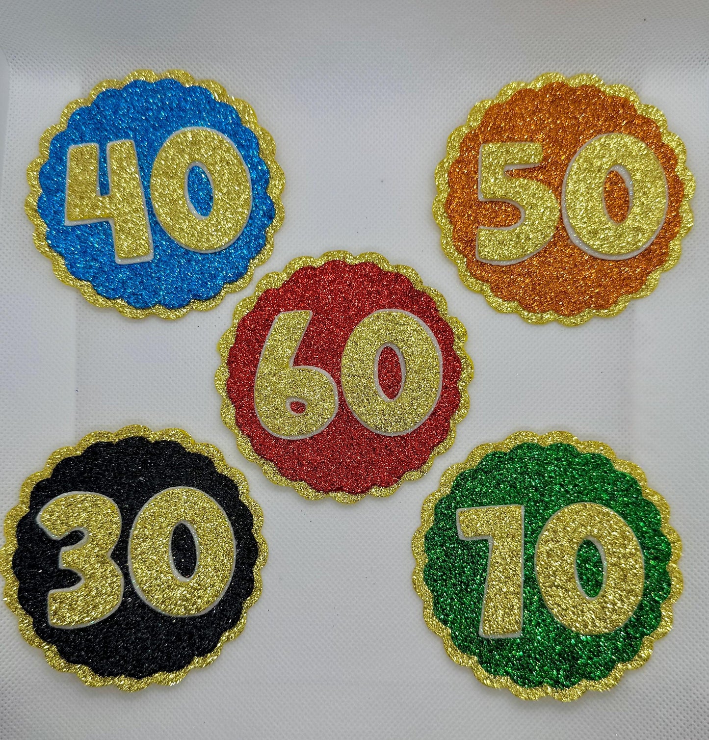 Glitter Milestone Birthday Badge: Handmade Celebration Pin