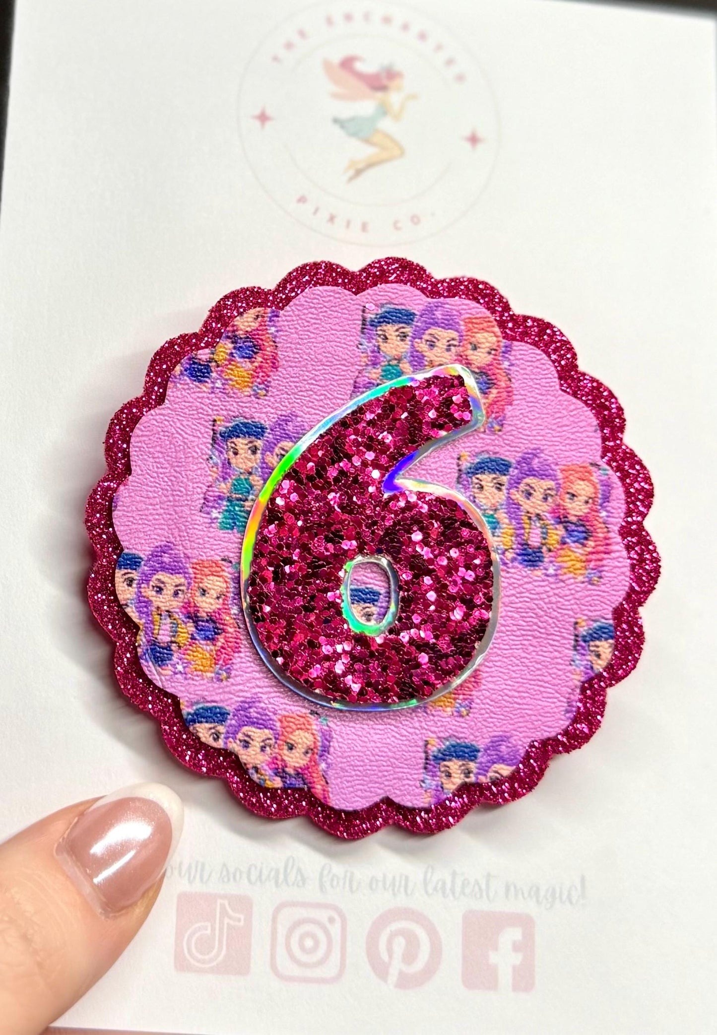 K-Pop Demon Hunters Inspired Hot Pink Birthday Badge – Huntrix