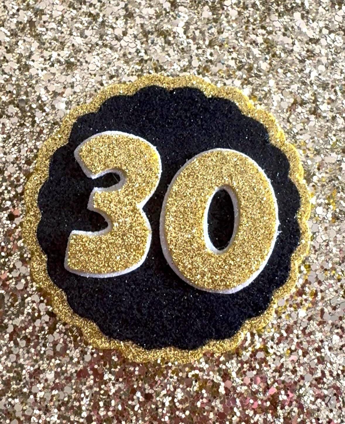 Glitter Milestone Birthday Badge: Handmade Celebration Pin