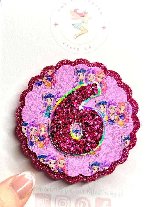 K-Pop Demon Hunters Inspired Hot Pink Birthday Badge – Huntrix