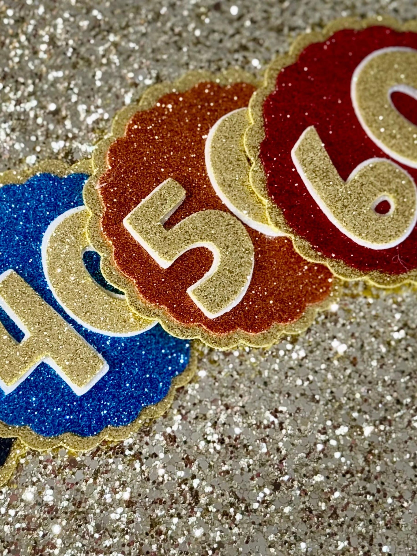 Glitter Milestone Birthday Badge: Handmade Celebration Pin