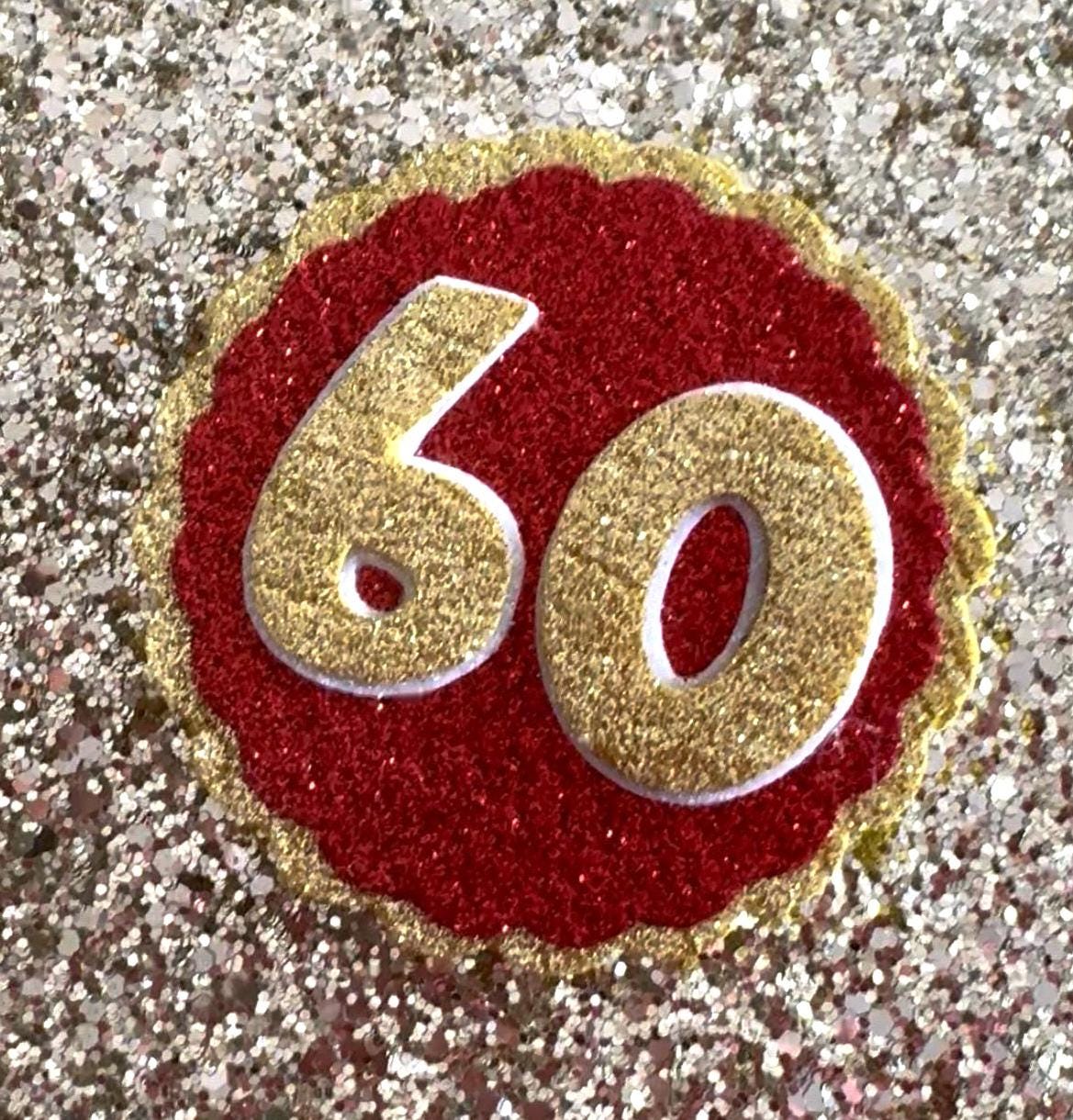 Glitter Milestone Birthday Badge: Handmade Celebration Pin