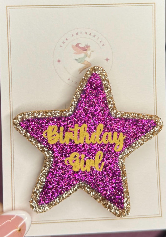 Birthday girl mini birthday badge